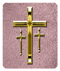 Gold 3 Crosses Shimmer Orchid